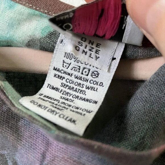 Rosa Palma Handpainted Art to Wear Lagenlook Top Cover Up Poncho Boho - Picture 5 of 5